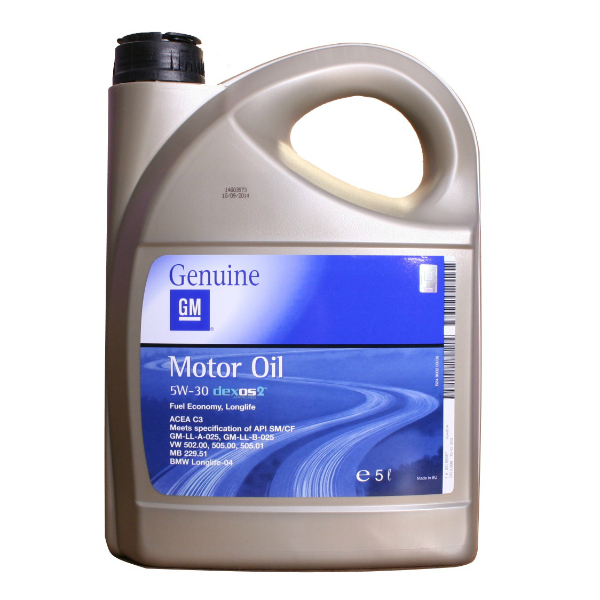 Моторное масло GM 5w30 Dexos2 синтетическое (5л)